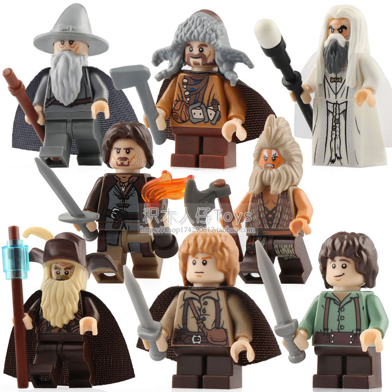 Pingo PG8160 O Senhor dos Anéis O Senhor dos Anéis Hobbit Gundolf Aragon Sam Montado Blocos de Construção Minifigura Bri