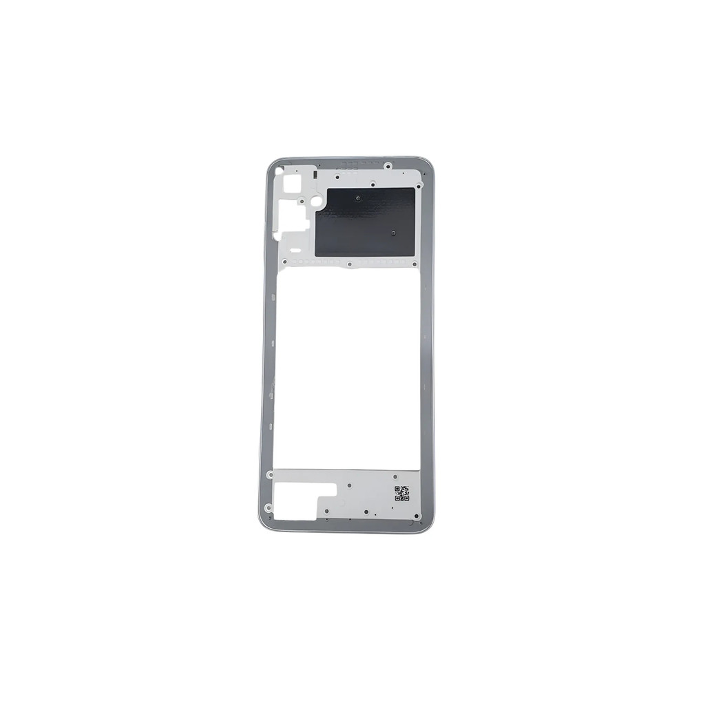 Carcaça Aro Lateral Para Galaxy A05 4G A055 Branco / Prata