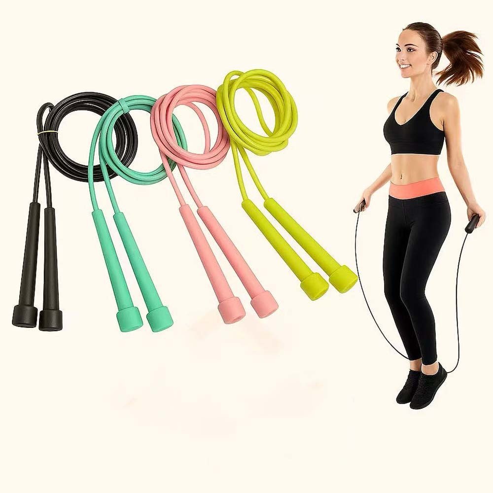 Kit 1/2/3 Corda de Pular Speed Profissional 3M ✅ Rolamento Duplo, Cabo de Aço Revestido e Ajustável para Treinos em Oferta na Shopee