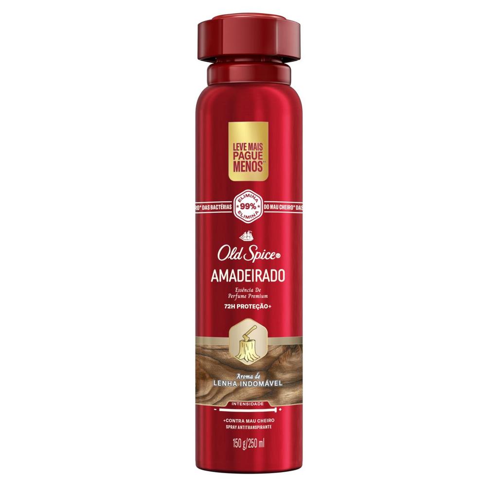 Desodorante Antitranspirante Aerossol Old Spice Amadeirado 250ml