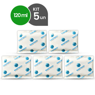 Kit 5 Gelo Reutilizável 120ml Até 8h Gelado Não Molha | GeloTech Flexível Gel Artificial Atóxico em Oferta na Shopee