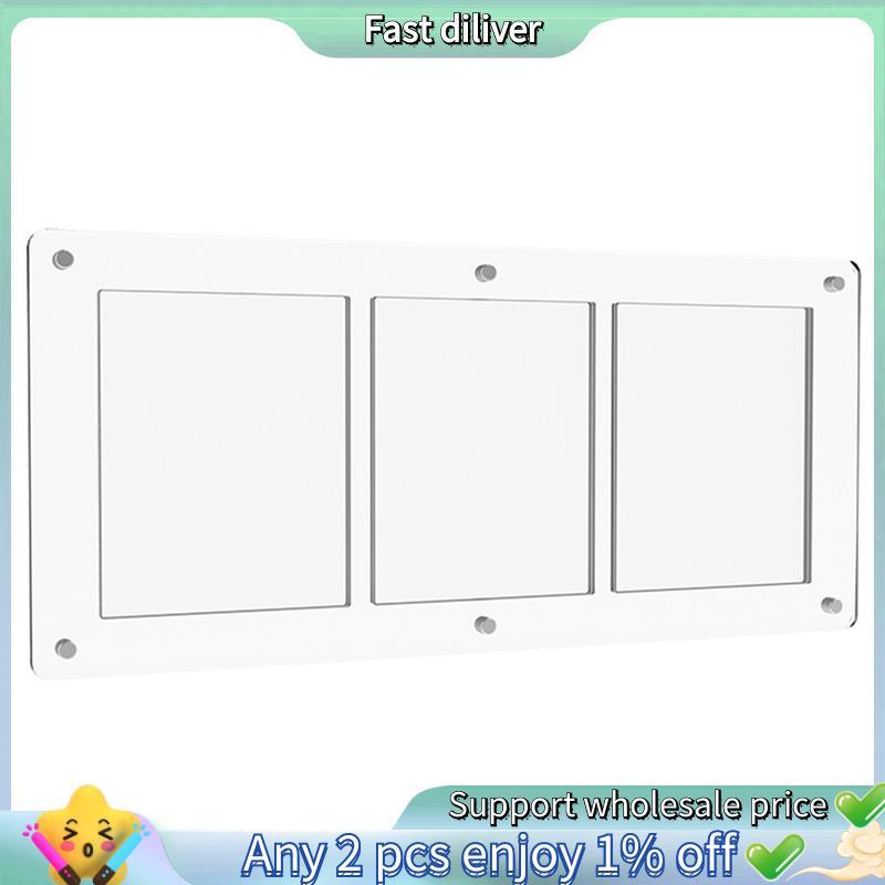 Suporte De Cartão Acrílico De Três Quadros Magnético Transparente Exibição 35PT Tijolo Universal Para Armazenamento