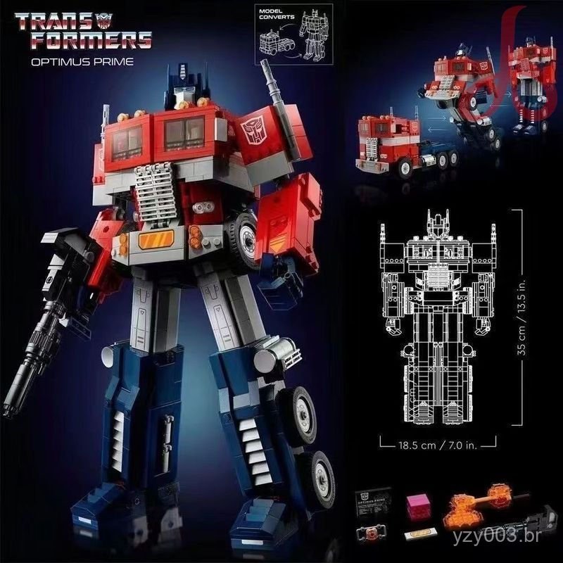 1508 peças compatíveis com blocos de construção Lego, caminhão guerreiro Optimus Prime, brinquedo educativo de montagem
