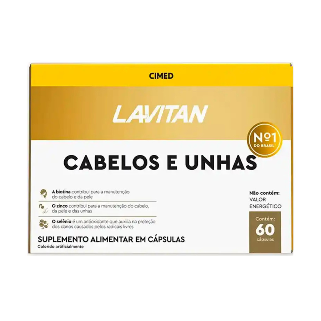 Lavitan Cabelos e Unhas – Multivitamínico com 60 Cápsulas