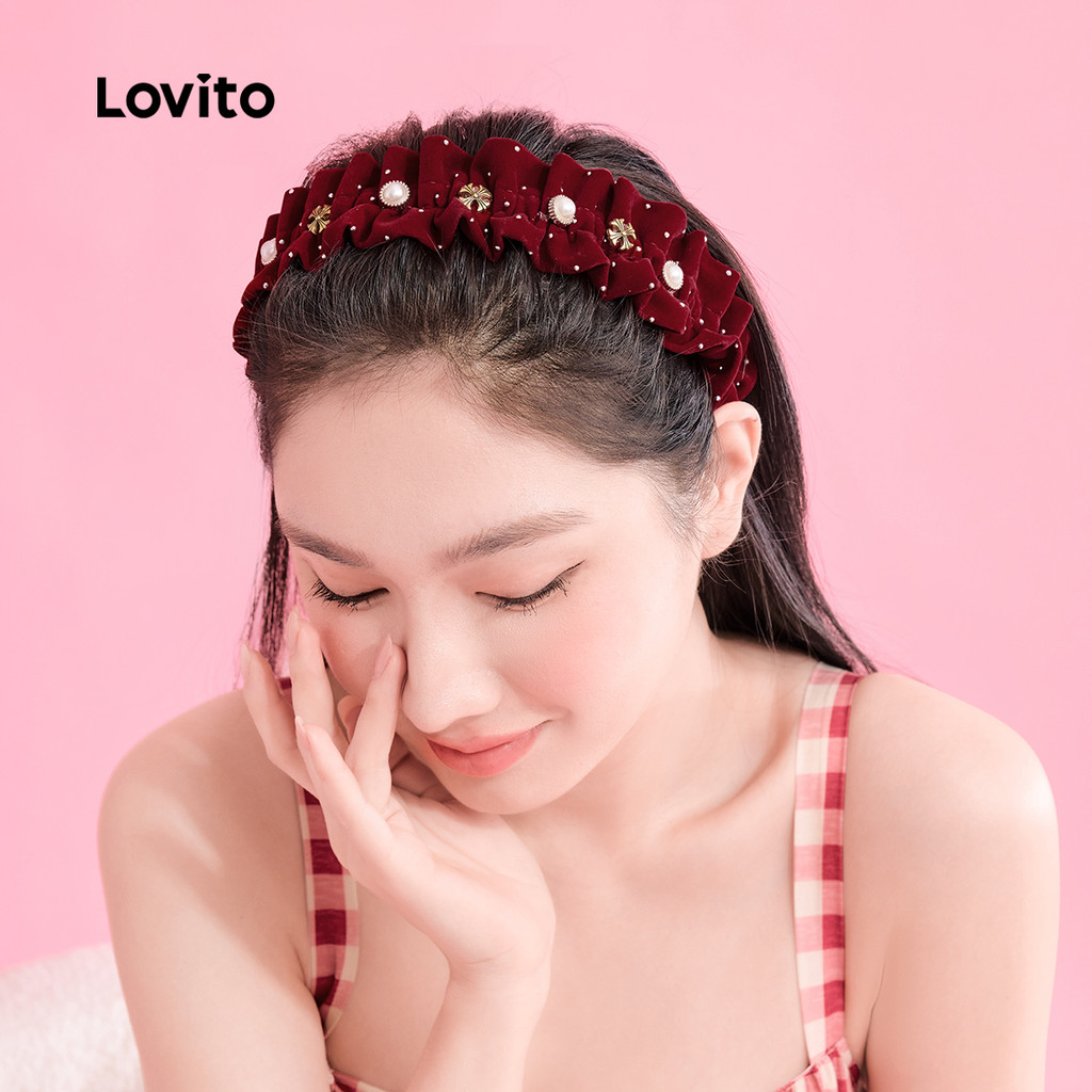 Lovito  Pérolas Casuais para Cabelo. LFA108331 em Oferta na Shopee