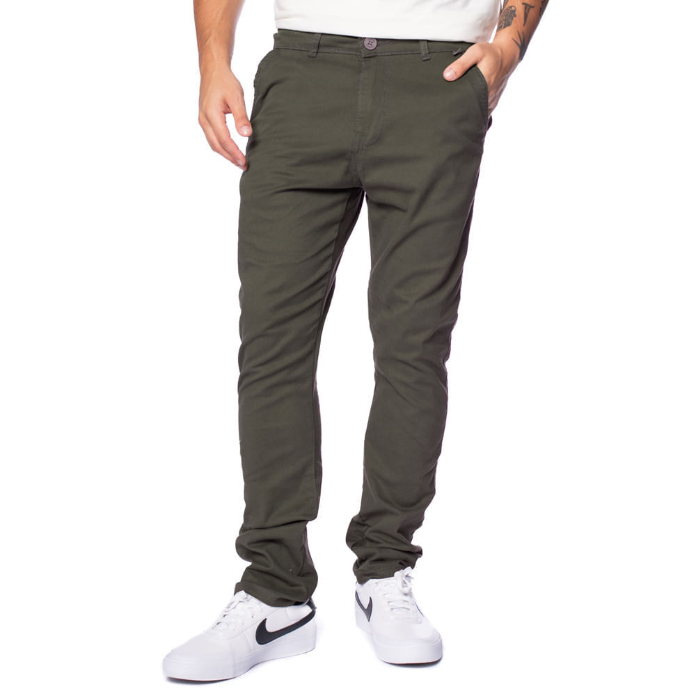 Calça Masculina Gangster Slim Cinza em Oferta na Shopee