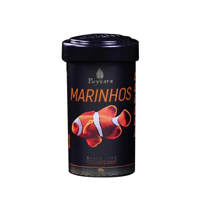 RACAO POYTARA  BLACK LINE MARINHOS PELLETS P  45G