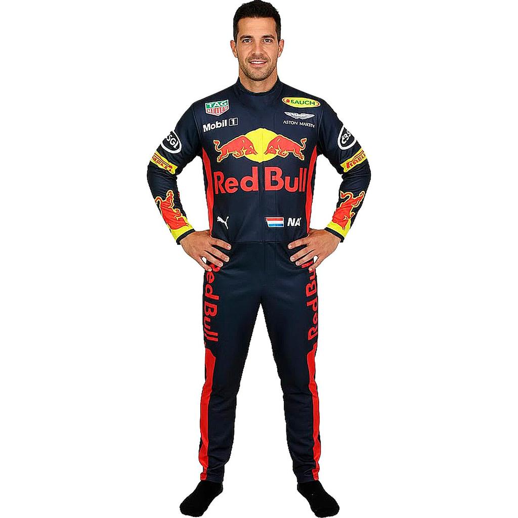 Fantasia Piloto Formula 1 Adulto Masculina Longo Red Bull