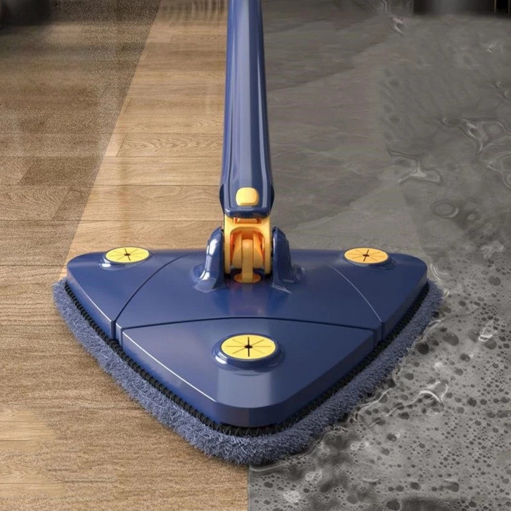 Mop Triangular Limpeza Vidro Janela Piso Esfregão Rodo Cabo Longo Ajustável Limpeza Cantos