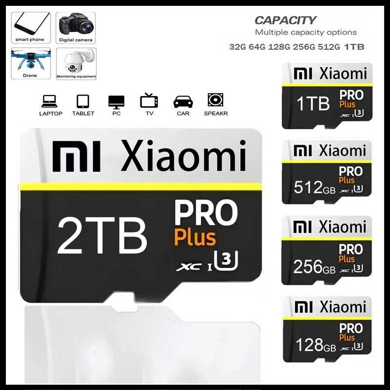 Cartão De Memória 2TB 1TB 512GB 256GB Class10 Mini TF U3 SD Para Telefones Celulares Dispositivos De Carro Computadores