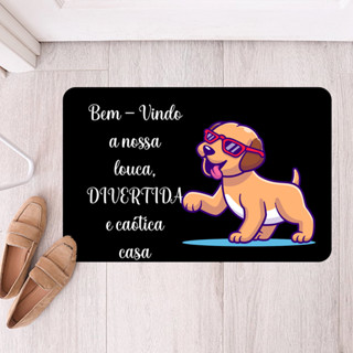 Tapete de Porta Bem Vindo Entrada Decorativa, Antiderrapante, Costura Reforçada (tap106) em Oferta na Shopee