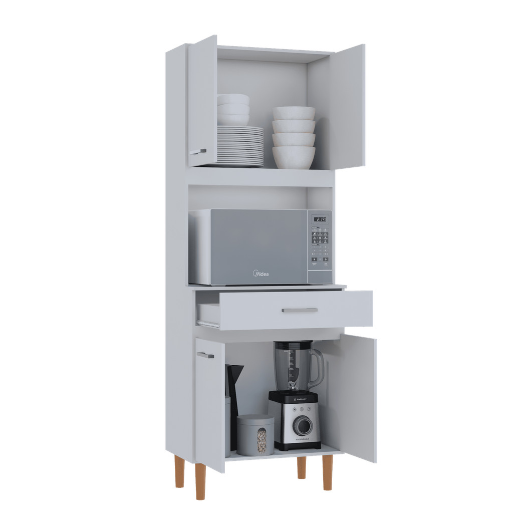 Paneleiro MDP para Cozinha com Gaveta e Portas Pés Palito Bonatto em Oferta na Shopee