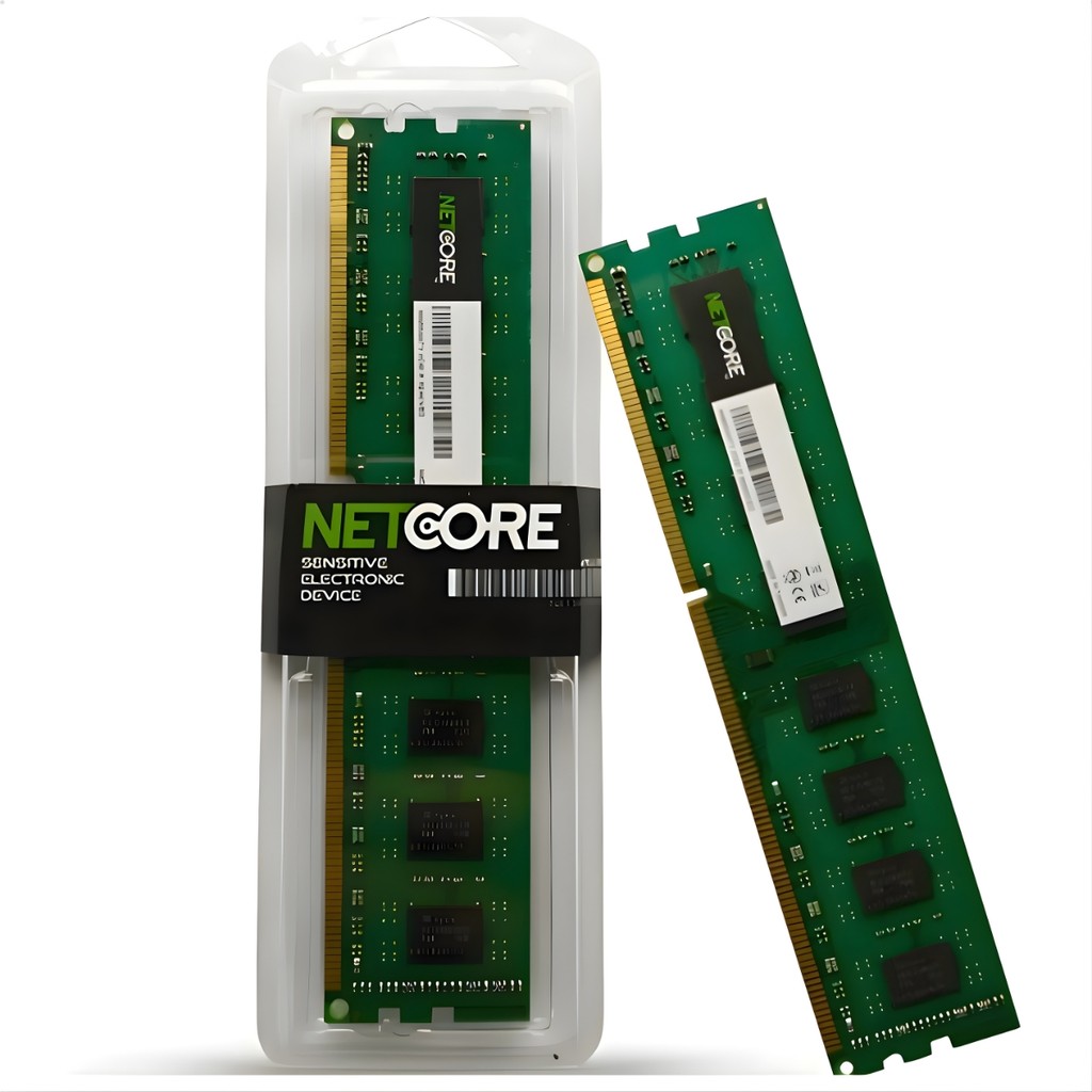 Memória Ram Para Pc DDR3 8GB 1600MHz Netcore CL11 Verde