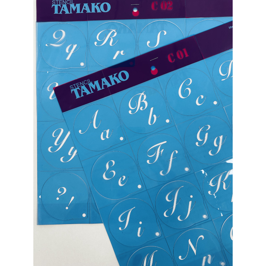 Kit Stencil Lavável e Reutilizavel Alfabeto Modelo - C01 em Oferta na Shopee