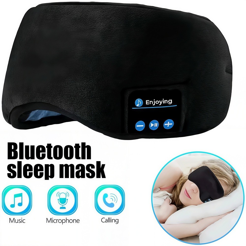 Máscara Dormir LEO Fone de Ouvido Bluetooth - Tapa Olho Confortável para Dia e Noite