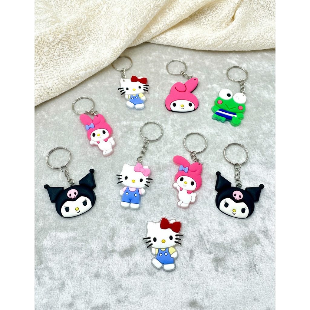 Chaveiro Turma Hello Kitty 10un Kerupy Variados Diversos em Oferta na Shopee