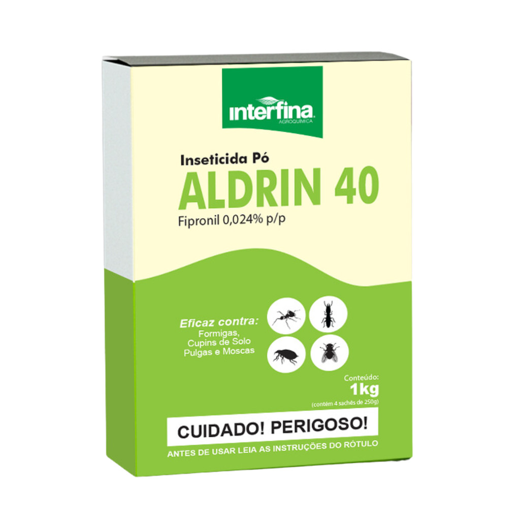 Formicida Aldrin 40 Pó Rosa Formigas Urbanas 1kg -Interfina