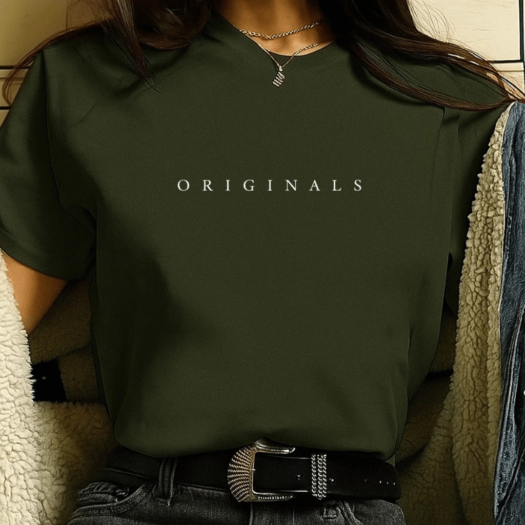 Camisa Feminina Estampada Elegante Originals Minimalista  100% Algodão Premium Blusa Camiseta JsCodJsCod