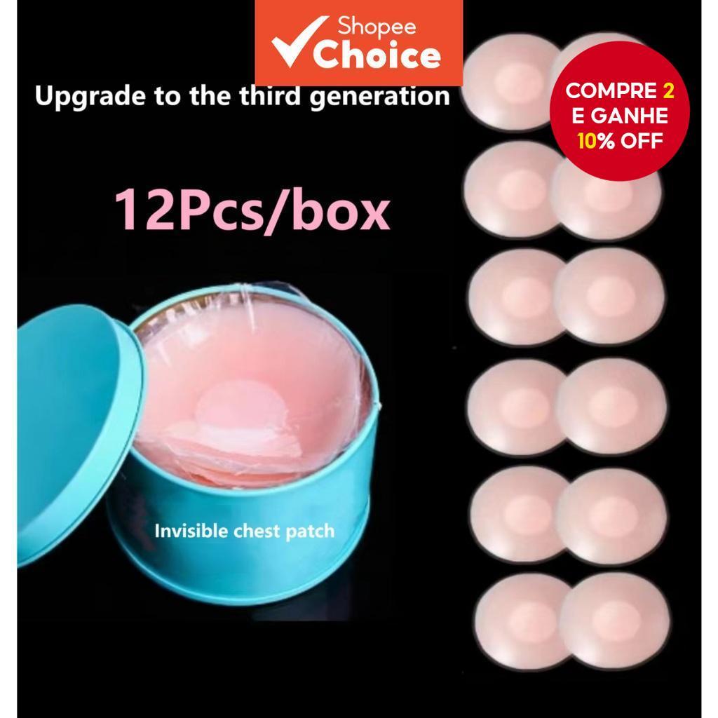 Pacote Com 6 Capas Reutilizáveis Para Mamilos , Pastéis De Silicone Invisíveis em Oferta na Shopee