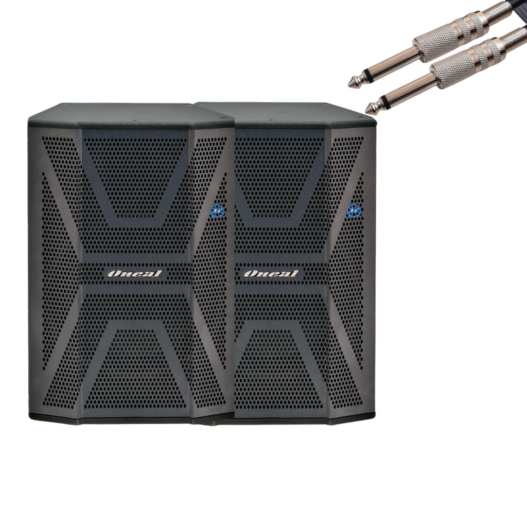 KIT Caixa de Som Ativa 15" Oneal OPB-1315R + Caixa de Som Passiva 15" Oneal OB-1315R + Cabo