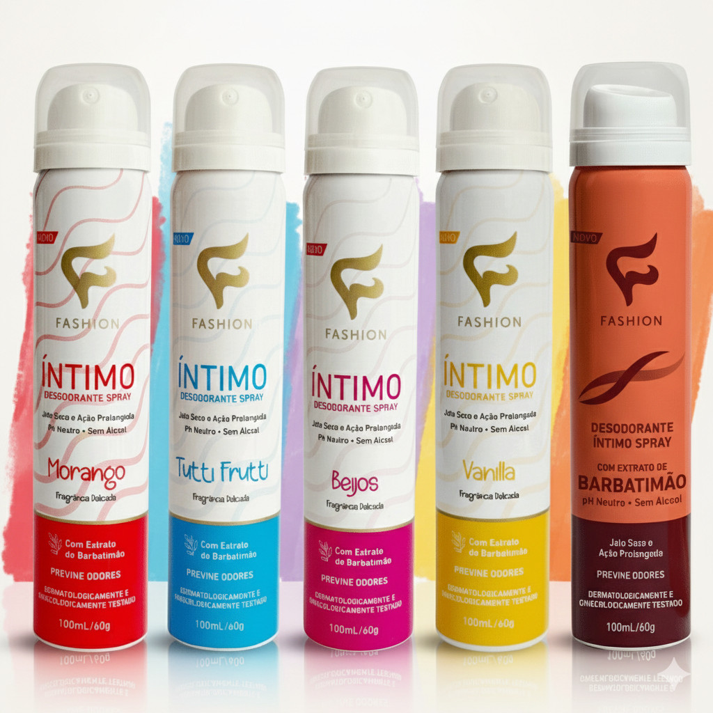 Desodorante Íntimo Feminino Spray Jato Seco PH Neutro Frescor Prolongado