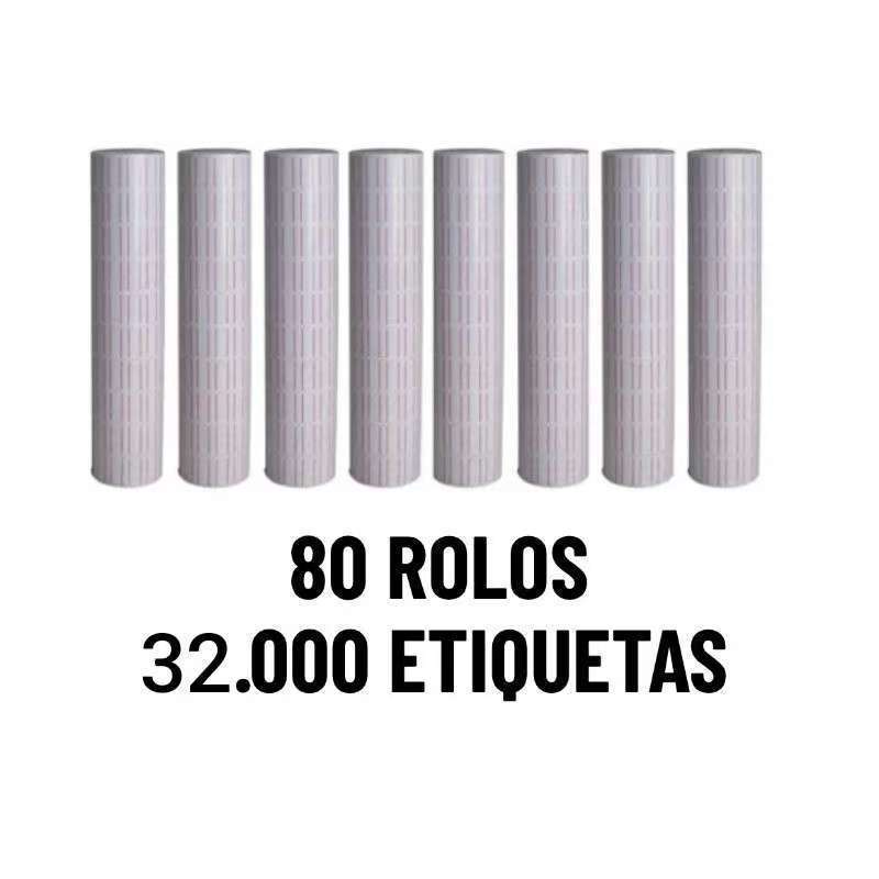 80 Rolos De Etiquetas P/ Etiquetadora Manual De Preço Mx5500 em Oferta na Shopee