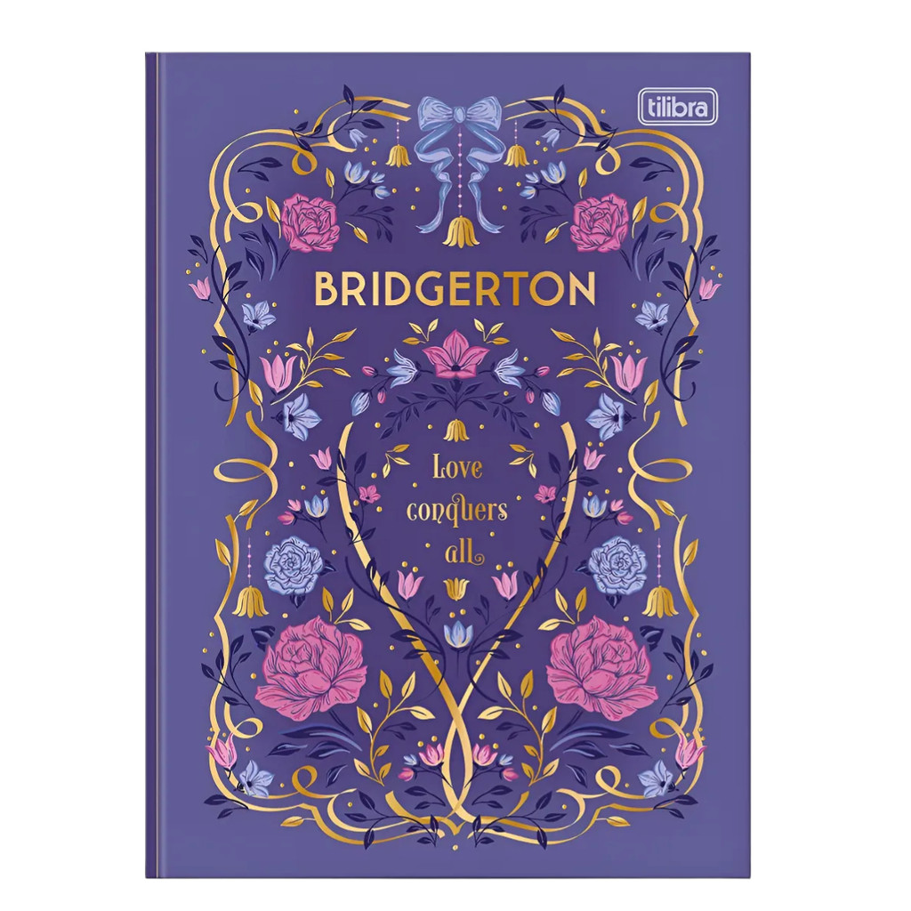 Caderno Brochura Colegial Bridgerton 160 Folhas - Tilibra - Roxo