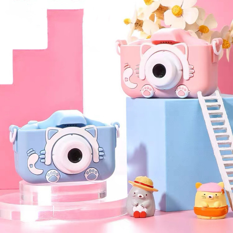 Mini Câmera Infantil Mini Recarregável Com Capa Video Jogos Fotos em Oferta na Shopee