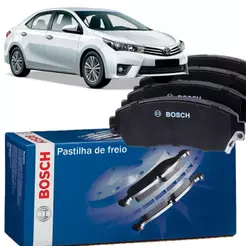 Kit Pastilha de Freio Dianteira E Traseira Original Bosch para Corolla 1.8 e 2.0 2015 Até 2018