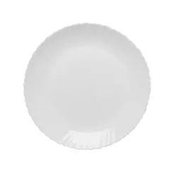Prato Raso Lyor Nevada 26,5cm Branco Vidro Opalino