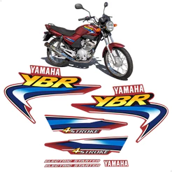 Kit Adesivos Para Yamaha Ybr 125 2003 Moto Vermelha Completo