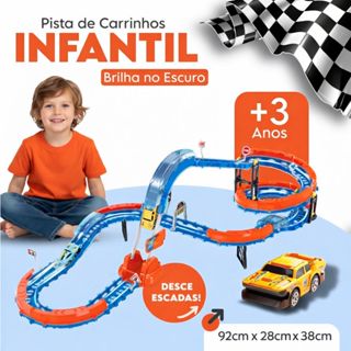 Pista Carrinhos Glow Flip Super Speed Recarregável Com Luz Brilha no Escuro Colorido em Oferta na Shopee