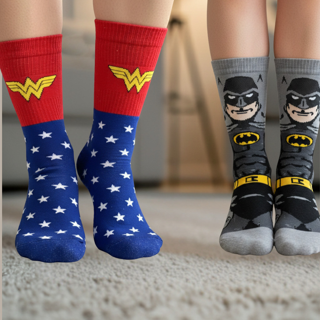 2 Pares de Meias Divertidas Adulto – Personagens | Unissex em Oferta na Shopee