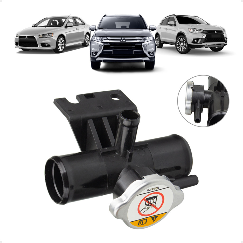 Flange Do Radiador Mitsubishi Lancer Asx 2.0 2.4 - 2008 A 2017 Outlander 2.0 2.4 3.0 - 2008 A 2017