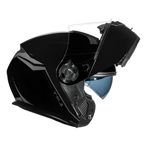 Capacete Peels Aberto Moto Com Oculos Interno Robocop Tr1 Preto TR1 58