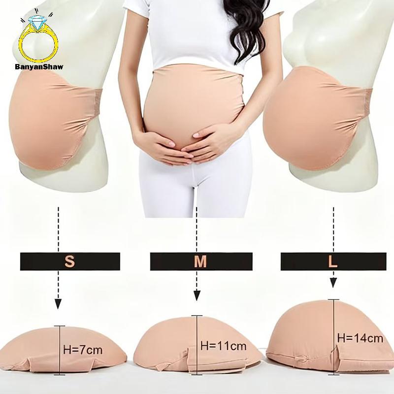 [BANY] Barriga De Gravidez Falsa Respirável Macia Leve Realista Fácil De Usar Colisão De Para Dramatização Artificial Bo