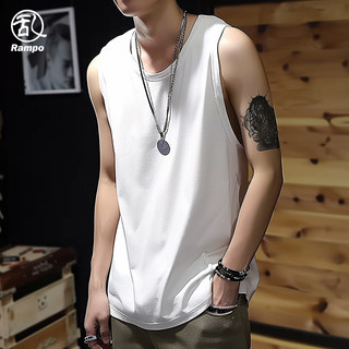Verão novo estilo 240g algodão puro sem mangas camiseta masculina solta oversize colete street Wear rua Fitness colete t