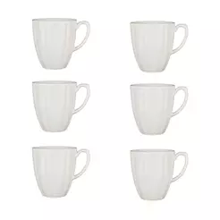 Jogo de 6 Canecas 360 Ml Oxford Flora Camélia
