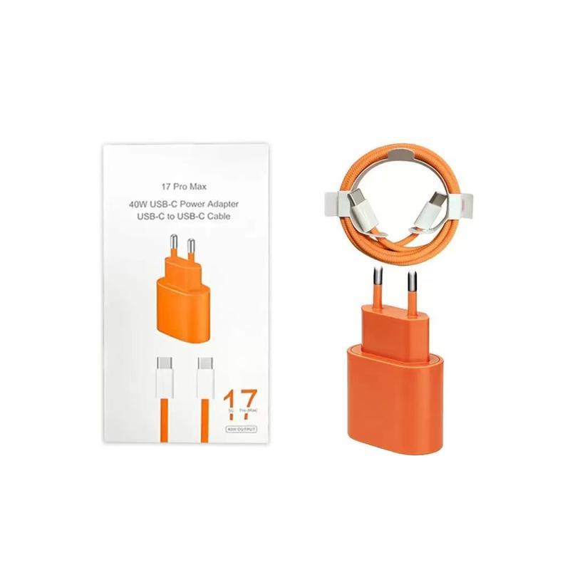 Carregador Turbo 40w Cabo e Fonte Carga Rápida Usb C Carregadores Compatível com Iphone--Mwei Store