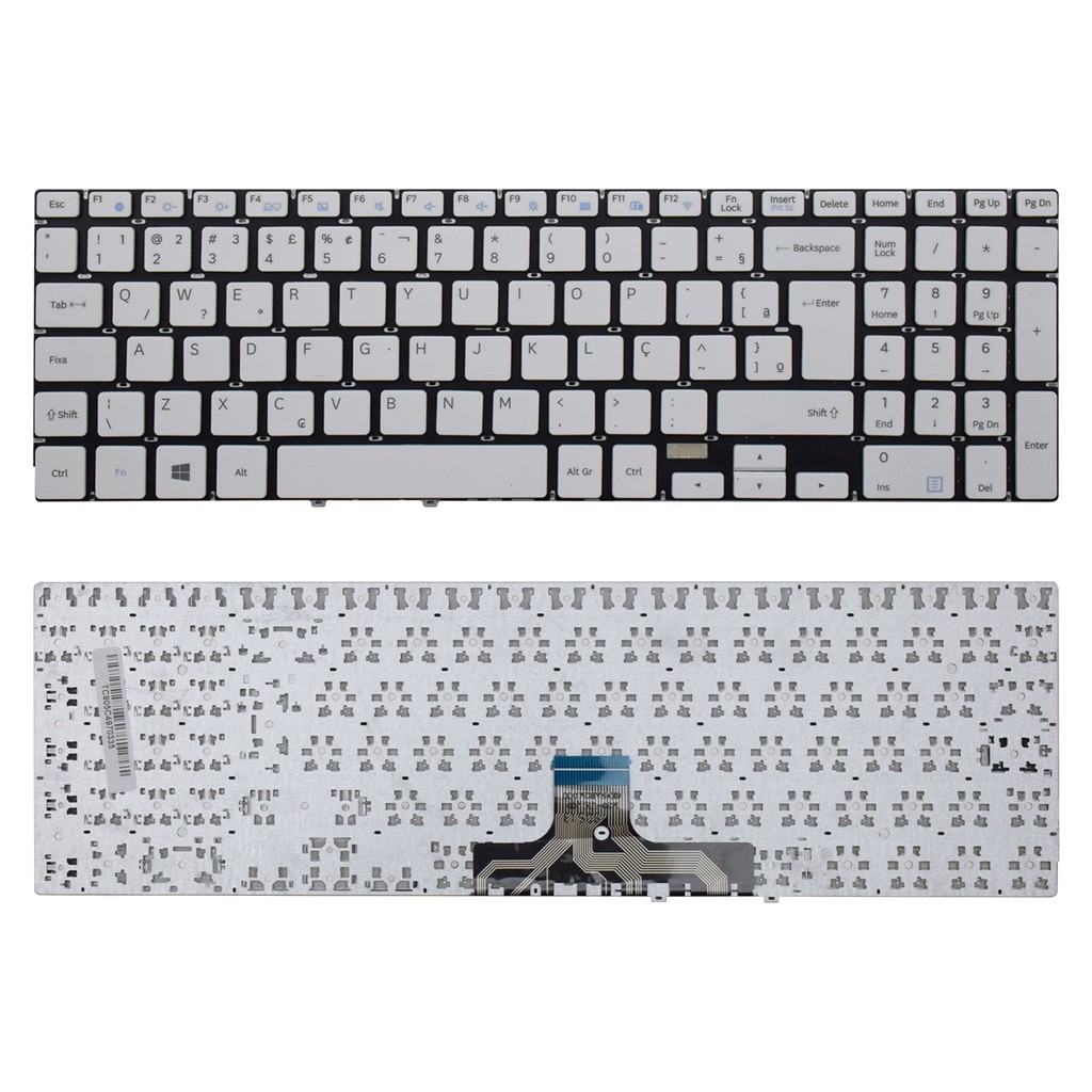 Teclado para Notebook Samsung Expert NP300E5L Branco em Oferta na Shopee
