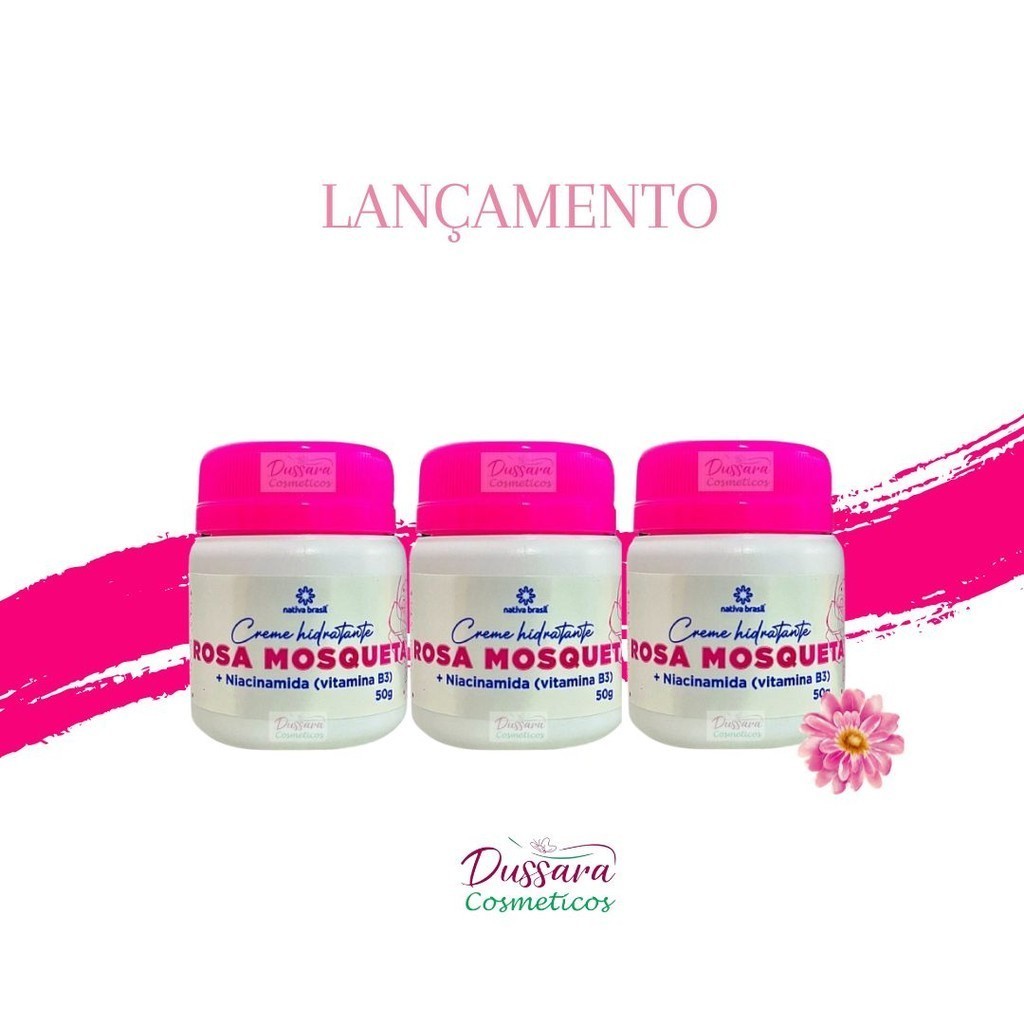 Kit 3 Creme Hidratante Rosa Mosqueta - 50g