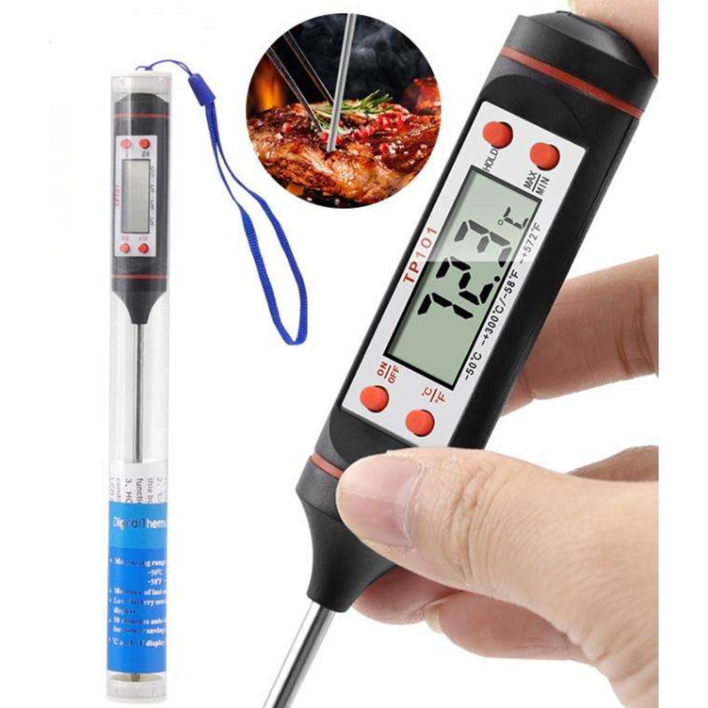 Termômetro Culinário Digital Espeto em Inox Para Alimentos e Líquidos Cozinha LWJ144