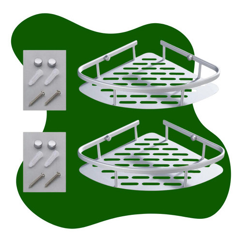 Kit Suporte Partilheira De Banheiro Porta Shampoo Sem Furo Prateado em Oferta na Shopee