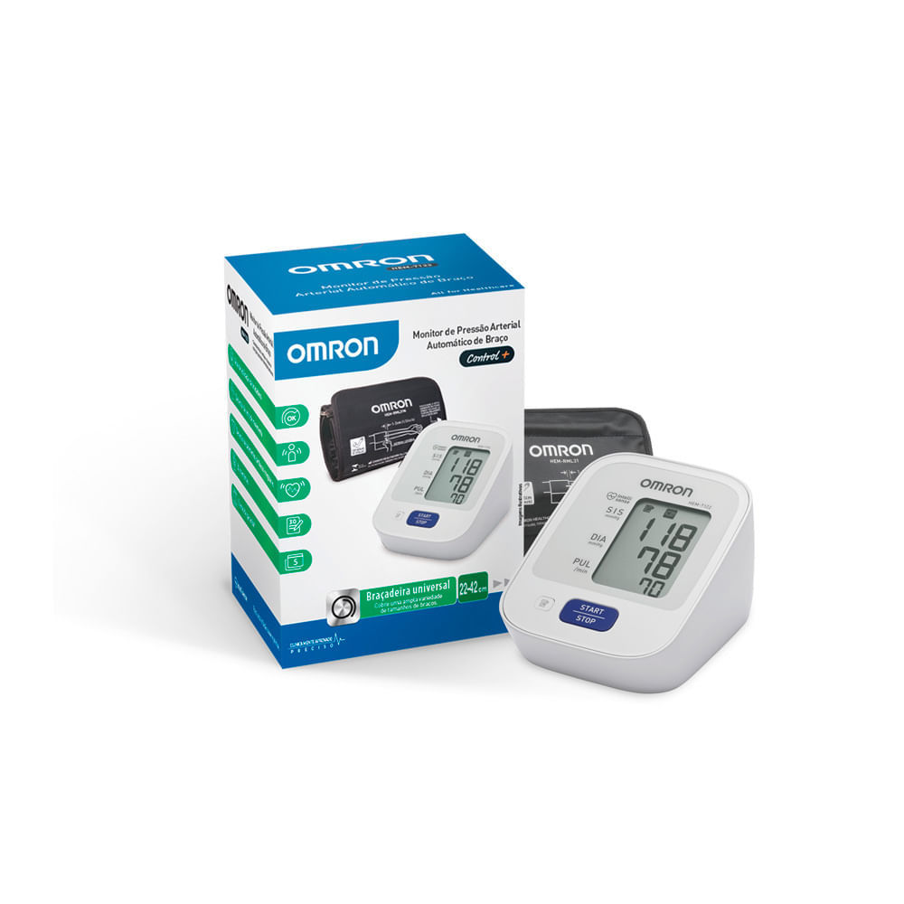 Aparelho de Pressão Omron Automático Braço Control+ HEM 7122 com 1 Unidade
