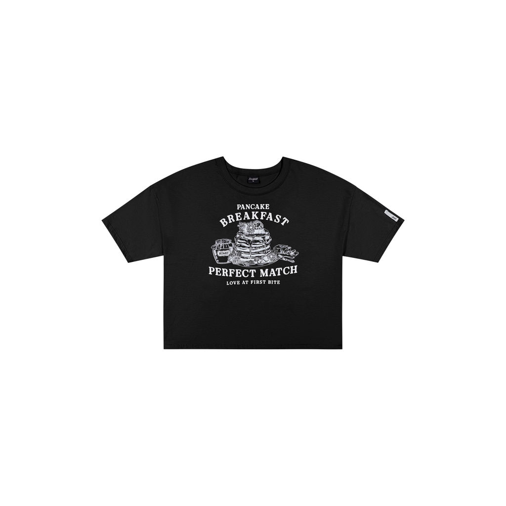 Blusa Juvenil Menina Regular Estampada Beats Preto