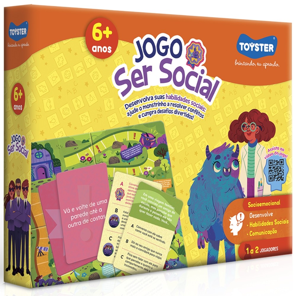 JOGO SER SOCIAL TOYSTER BRINQUEDO MONSTRINHO RESOLVER CONFLITO COMUNICAÇÃO TABULEIRO CUMPRIR DESAFIO em Oferta na Shopee
