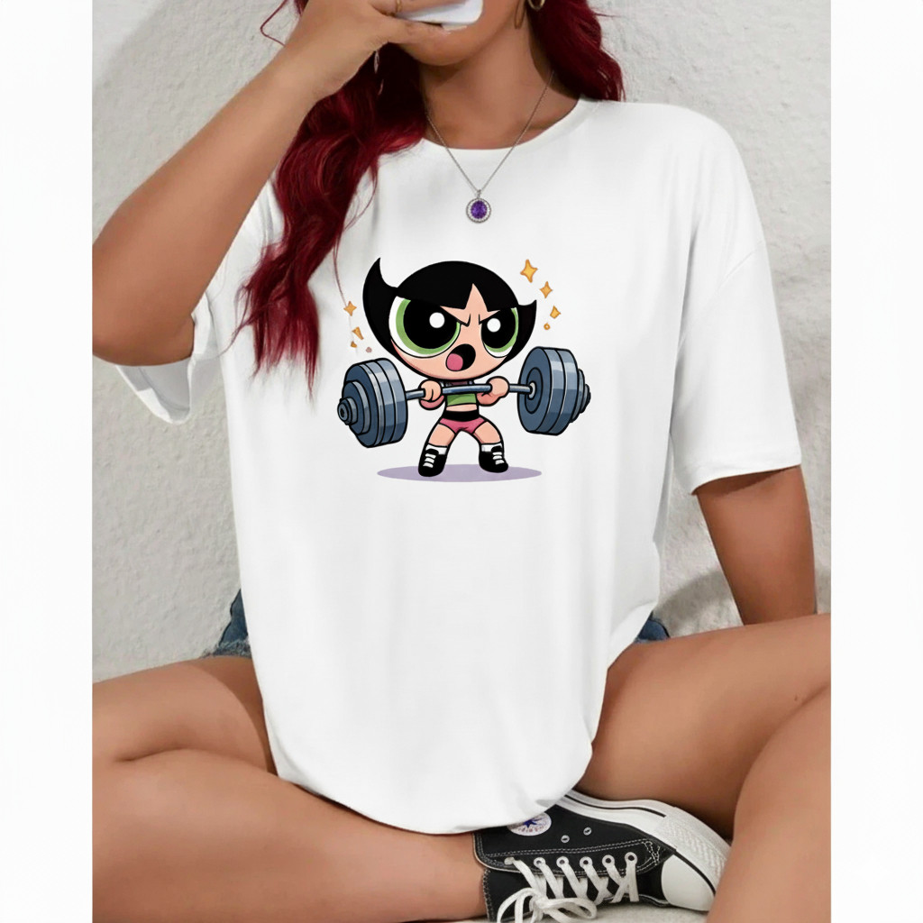 T-shirt Camisa Camiseta Feminina Meninas Super Poderosas Gym Academia Treino Lançamento Algodão