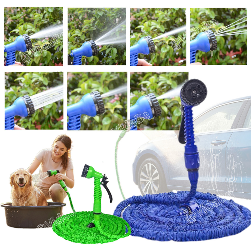 Mangueira Mágica Expansível 9m/14m/19m com Pistola Multifuncional Para Lavagem de Carro e Pets em Oferta na Shopee
