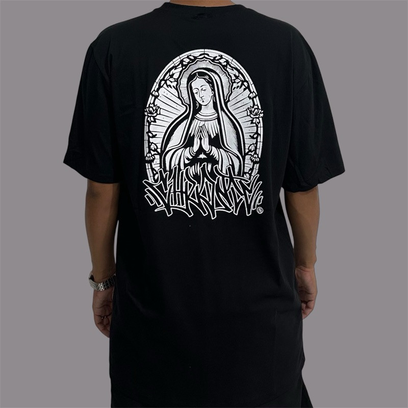Camiseta  Oversized confortavel Camiseta Nossa Senhora de Guadalupe Oversized StreetWear 100% Algodão Conforto Urbano Ca