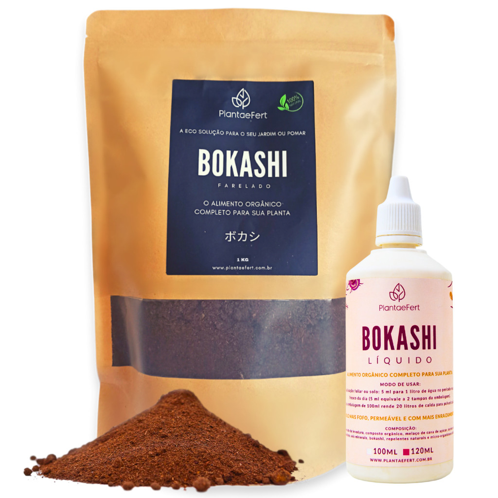 Adubo Fertilizante Bokashi Farelado com Microorganismos 1kg Grow